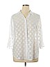 Chico's 100% Polyester White 3/4 Sleeve Blouse Size XL (3) - photo 1