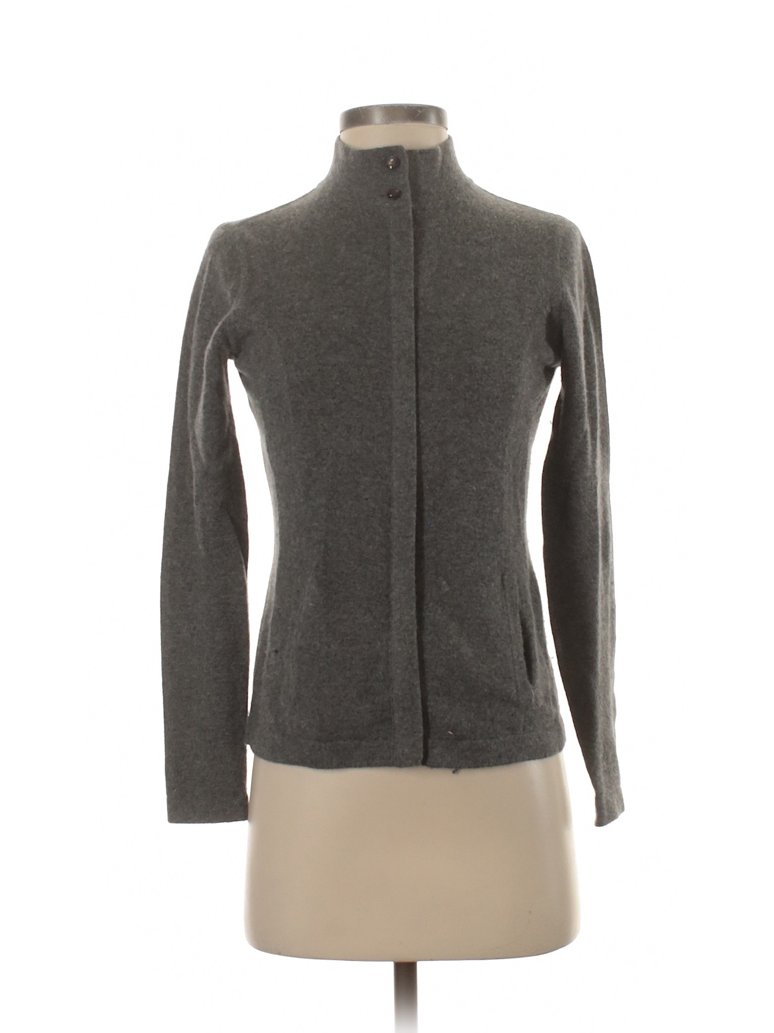 Just Cashmere By Forte 100% Cashmere Solid Gray Cashmere Cardigan Size ...