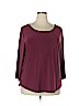 CB Burgundy 3/4 Sleeve Top Size 2X - photo 1