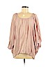 Chelsea Flower 100% Silk Pink Short Sleeve Silk Top Size M - photo 1