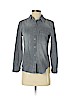 Banana Republic Factory Store 100% Cotton Gray Long Sleeve Blouse Size S (petite) - photo 1
