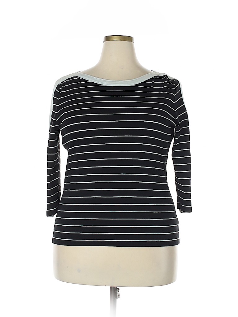 Chaps 100% Cotton Black Long Sleeve Top Size XXL - photo 1