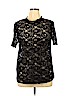 Ann Taylor LOFT Black Short Sleeve Top Size XL - photo 1