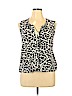 Ann Taylor LOFT 100% Polyester Black Sleeveless Blouse Size XL - photo 1