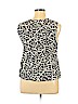 Ann Taylor LOFT 100% Polyester Black Sleeveless Blouse Size XL - photo 2