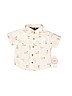 Wonder Nation 100% Cotton White Short Sleeve Button-Down Shirt Size 0-3 mo - photo 1
