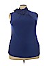 J.M. Fleurette Blue Sleeveless Top Size 3X - photo 1