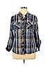 DressBarn Blue Long Sleeve Button-Down Shirt Size XL - photo 1