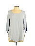 DAILYLOOK 100% Polyester Blue 3/4 Sleeve Blouse Size L - photo 1