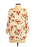 Mossimo 100% Polyester Ivory 3/4 Sleeve Blouse Size L - photo 1