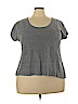 Just Be... Gray Short Sleeve Top Size 3X - photo 1