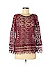 Zara Burgundy Long Sleeve Blouse Size M - photo 1