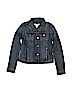 Joe Fresh Solid Blue Denim Jacket Size 10 - photo 1