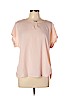 Calvin Klein 100% Polyester Pink Short Sleeve Blouse Size L - photo 1