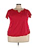 Avenue 100% Cotton Red Short Sleeve T-Shirt Size 18 - 20 Plus - photo 1