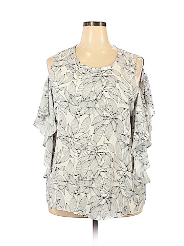 Worthington Plus Short Sleeve Blouse (view 1)