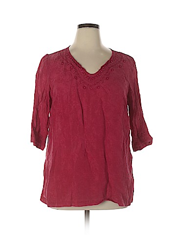 Avenue 3/4 Sleeve Silk Top (view 1)