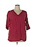Avenue Pink 3/4 Sleeve Silk Top Size 18 - 20 Plus - photo 1