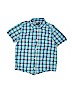 The Children's Place 100% Cotton Blue Short Sleeve Button-Down Shirt Size 10 - 12 - photo 1