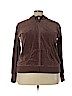 Soho JEANS NEW YORK & COMPANY Brown Zip Up Hoodie Size 3X - photo 1