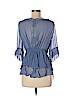 Saivana 100% Silk Blue Short Sleeve Silk Top Size M - photo 2