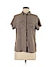 H&M 100% Polyester Gray Short Sleeve Blouse Size 6 - photo 1