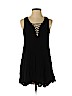 Lush 100% Rayon Black Casual Dress Size S - photo 1