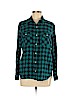 Forever 21 Teal Long Sleeve Button-Down Shirt Size M - photo 1