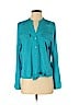 Calvin Klein 100% Polyester Blue Long Sleeve Blouse Size S - photo 1