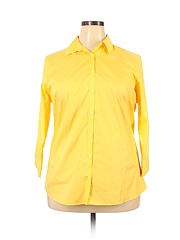 Lands' End 3/4 Sleeve Button-Down Shirt (view 1)