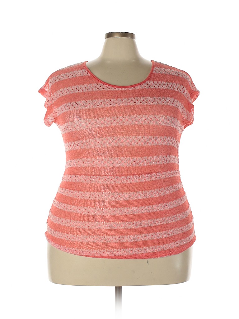 Rouge Pink Short Sleeve Top Size 3X - photo 1