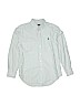 Ralph Lauren 100% Cotton Green Long Sleeve Button-Down Shirt Size 10 - 12 - photo 1