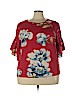 Shein 100% Polyester Red Short Sleeve Blouse Size 2X - photo 1