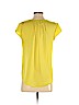 H&M 100% Polyester Yellow Short Sleeve Blouse Size 2 - photo 2
