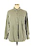 Old Navy 100% Tencel Lyocell Green Long Sleeve Button-Down Shirt Size XL - photo 1