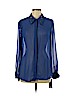 Mossimo 100% Polyester Blue Long Sleeve Blouse Size L - photo 1