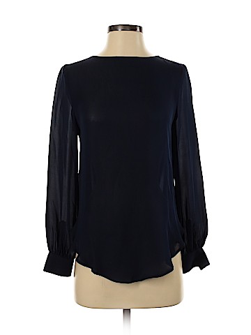 Haute Hippie Long Sleeve Silk Top (view 1)