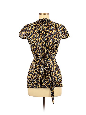 BCBGMAXAZRIA Short Sleeve Silk Top (view 2)