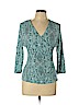 Talbots Blue 3/4 Sleeve Top Size L (petite) - photo 1
