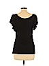 BCBGMAXAZRIA 100% Rayon Black Short Sleeve Top Size L - photo 2