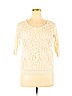 Eyelash Couture Ivory 3/4 Sleeve Top Size XL - photo 1
