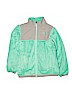 The North Face 100% Polyester Solid Green Fleece Jacket Size 18 - photo 1
