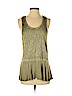 Free People 100% Cotton Green Sleeveless Top Size XS - photo 1