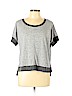 A.n.a Gray Short Sleeve Top Size L (petite) - photo 1