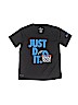 Nike 100% Polyester Solid Black Active T-Shirt Size 5 - 6 - photo 1