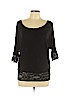 Love Culture Black 3/4 Sleeve Top Size L - photo 1