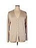Liz Claiborne Collection 100% Silk Tan Silk Cardigan Size XL - photo 1