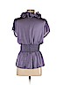 BCX 100% Polyester Purple Short Sleeve Blouse Size XL - photo 2