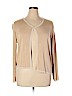 Ann Taylor 100% Silk Tan Silk Cardigan Size XL - photo 1