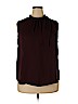 New York & Company 100% Polyester Burgundy Sleeveless Blouse Size XXL - photo 1